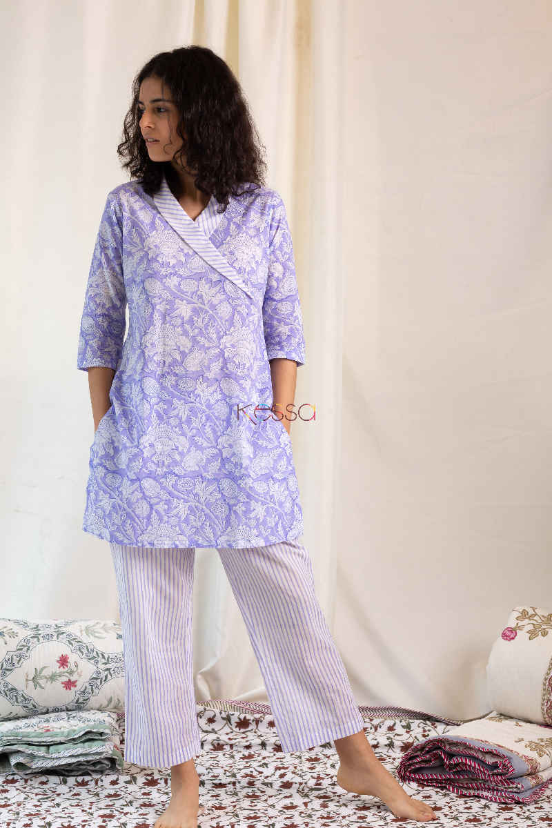 Image for Kusvaa De14 Kimberly Purple Jammies Set Pockets
