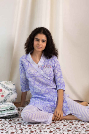 Image for Kusvaa De14 Kimberly Purple Jammies Set Sitting