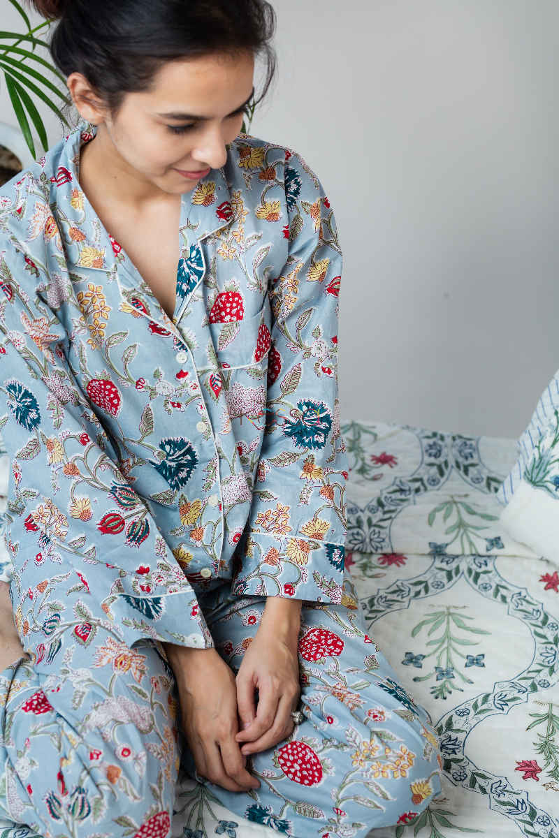 Image for Kusvaa Jsr05 Tiara Blue Jammies Set Close