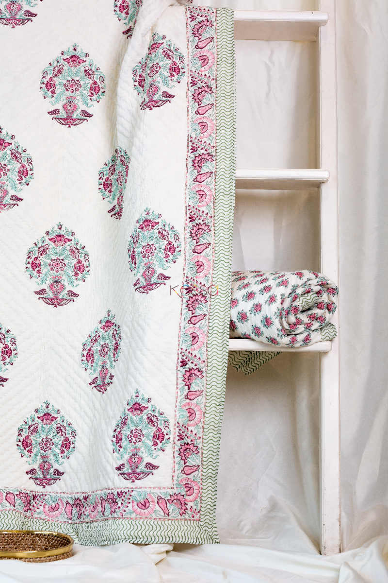 Image for Kusvaa Kaq47 Sinbad Blue And Pink Single Bed Quilt Featured