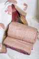 Image for Kusvaa Kaq51 Teak Brown And Peach Single Bed Quilt Closeup