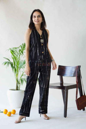 Image for Kusvaa Kc54 Black Tie Dye Top Pant Set Featured