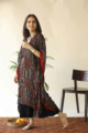 Image for Kusvaa Kc55 Persian Red Ajrakh Print Stripe Kaftan Side Ue