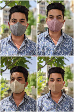 Image for Kusvaa Kfm08 Cotton Slub Face Masks Set Of 4