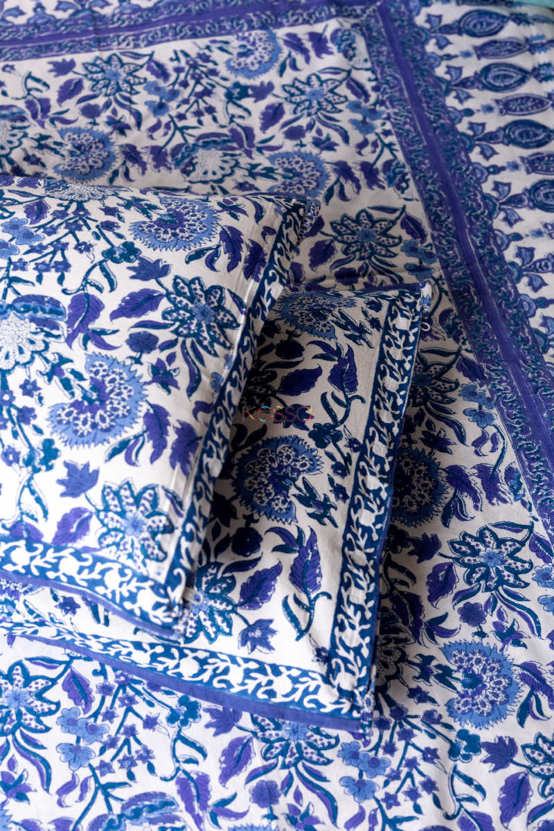 Image for Kusvaa Kjb05 Fun Blue Bedsheet With Two Pillow Cover 2