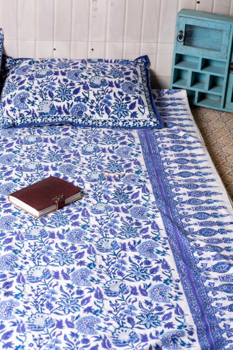 Image for Kusvaa Kjb05 Fun Blue Bedsheet With Two Pillow Cover