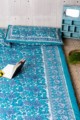 Image for Kusvaa Kjb06 Blue Chill Bedsheet With Two Pillow Cover 3