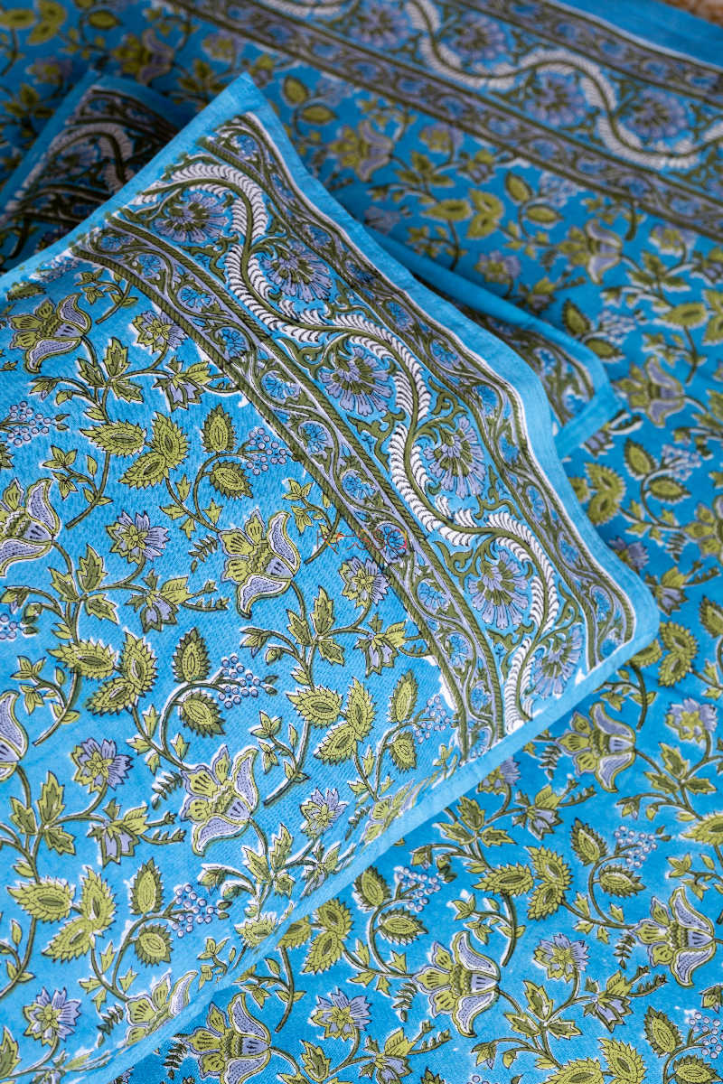 Image for Kusvaa Kjb07 Viking Blue Bedsheet With Two Pillow Cover 3