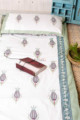 Image for Kusvaa Kpb16 Olive Haze Green Double Bedsheet Two Pillow Covers Front