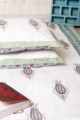 Image for Kusvaa Kpb16 Olive Haze Green Double Bedsheet Two Pillow Covers Pillow