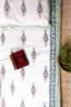 Image for Kusvaa Kpb16 Olive Haze Green Double Bedsheet Two Pillow Covers Top