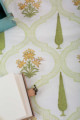 Image for Kusvaa Kpb19 Harvest Gold Mughal Print Bedsheet With Two Pillow Covers 1