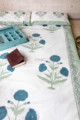 Image for Kusvaa Kpb20 Glacier Blue Green Bedsheet With Two Pillow Cover 1