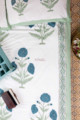 Image for Kusvaa Kpb20 Glacier Blue Green Bedsheet With Two Pillow Cover 2