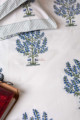 Image for Kusvaa Kpb25 Ship Cove Blue Grey Bedsheet With Two Pillow Cover 2