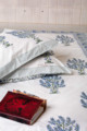 Image for Kusvaa Kpb25 Ship Cove Blue Grey Bedsheet With Two Pillow Cover 3