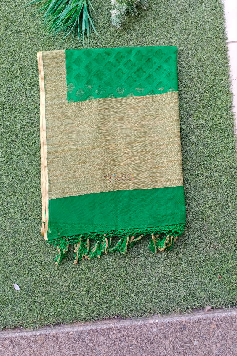 Image for Kusvaa Kudu05a Super Net Green Dupatta