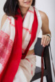 Image for Kusvaa Kuss01 Tamarillo Red Hand Woven Saree Closeup