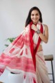 Image for Kusvaa Kuss01 Tamarillo Red Hand Woven Saree Pallu