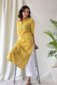Image for Kusvaa Sa10 Mandalay Yellow Regular Wear Kurta Front Sit