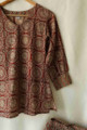 Image for Kusvaa Ws120 Tamarillo Sandal Ajrakh Print Short Kurti