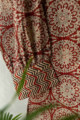 Image for Kusvaa Ws120 Tamarillo Sandal Ajrakh Print Short Kurti Sleeves