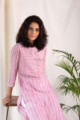 Image for Kusvaa Ws575 Apricot Peach Stripe South Cotton Kurta Sit