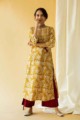 Image for Kusvaa Ws576 Golden Grass Block Print Kurta