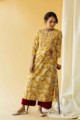 Image for Kusvaa Ws576 Golden Grass Block Print Kurta Pose