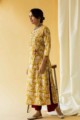 Image for Kusvaa Ws576 Golden Grass Block Print Kurta Side
