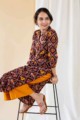 Image for Kusvaa Ws577 Cedar Golden Bell Straight Cotton Kurta Sit
