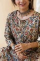 Image for Kusvaa Wsr126 Muesli Multicolor Kantha Kurta Pant Set Closeup
