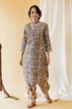 Image for Kusvaa Wsr126 Muesli Multicolor Kantha Kurta Pant Set Front