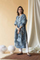 Image for Kesskuoj126 Indigo Blue White Indigo Kurta Dupatta Set Front