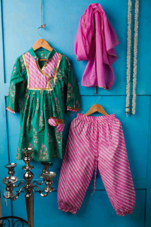 Image for Kusvaa Aj11 Viridian Green Pink Complete Suit Set