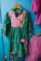 Image for Kusvaa Aj11 Viridian Green Pink Complete Suit Set Top