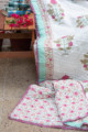 Image for Kusvaa Kaq59 Cranberry Pink And Turquoise Double Bed Quilt 1