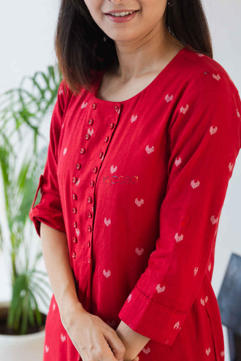 Image for Kusvaa Kc56 Tamirillo Red Pant Set Close