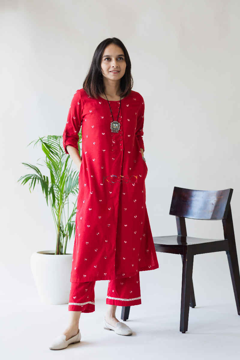 Image for Kusvaa Kc56 Tamirillo Red Pant Set Pockets
