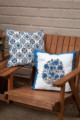 Image for Kusvaa Kch01 Nepal Blue Block Print Cushions Mix