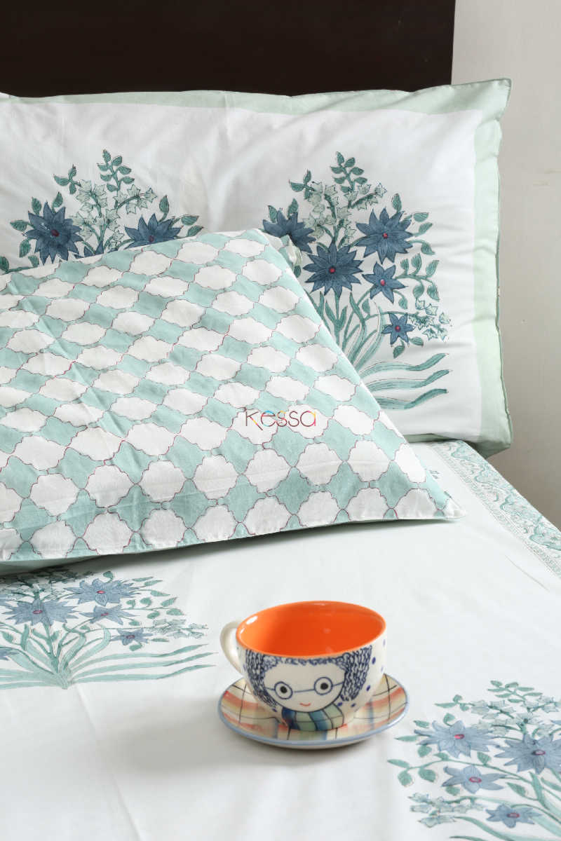 Image for Kusvaa Kpb26 Pickled Bluewood Double Bedsheet Closeup