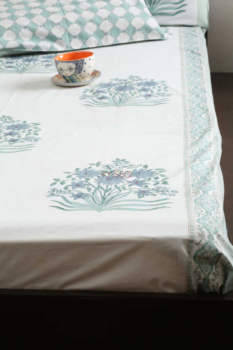 Image for Kusvaa Kpb26 Pickled Bluewood Double Bedsheet Look