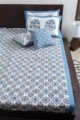 Image for Kusvaa Kpb27 Nepal Blue Block Print Double Bedsheet Featured