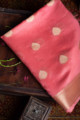 Image for Kusvaa Msdupatta08 Carnation Peach Banarsi Dupatta Fold