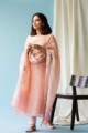 Image for Kusvaa Nekurta01 Mandys Pink Linen Kurta Dupatta Set Front