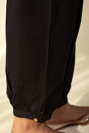 Image for Kusvaa Sap01 Cotton Salwar Black Closeup