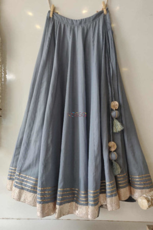 Image for Kusvaa Sapskirt01grey Oslo Grey Muslin Skirt Featured