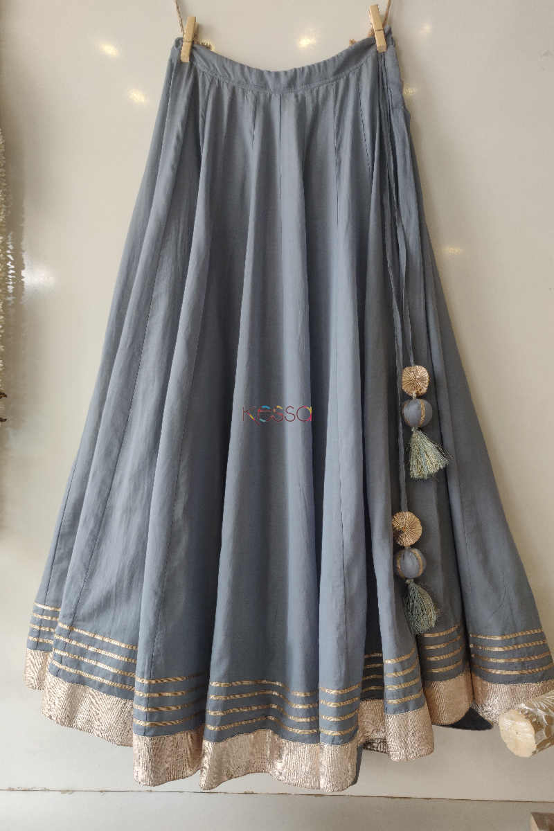 Image for Kusvaa Sapskirt01grey Oslo Grey Muslin Skirt Featured