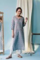 Image for Kusvaa Taf33 Glacier Blue Regular Kurta Look