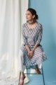 Image for Kusvaa Taf33 Glacier Blue Regular Kurta Sitting
